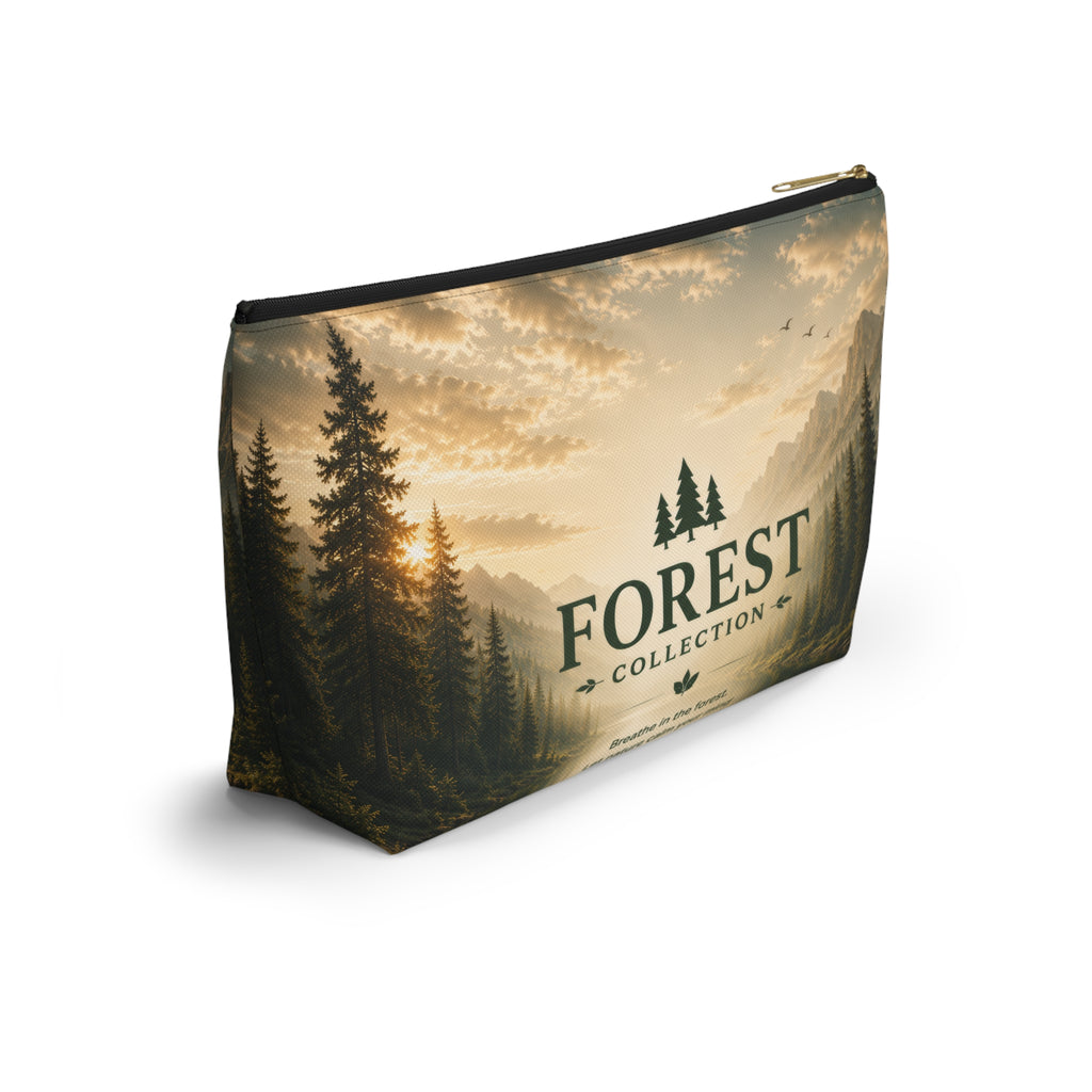 Forest Collection Accessory Pouch — Scenic Mountain & Pine Makeup Bag