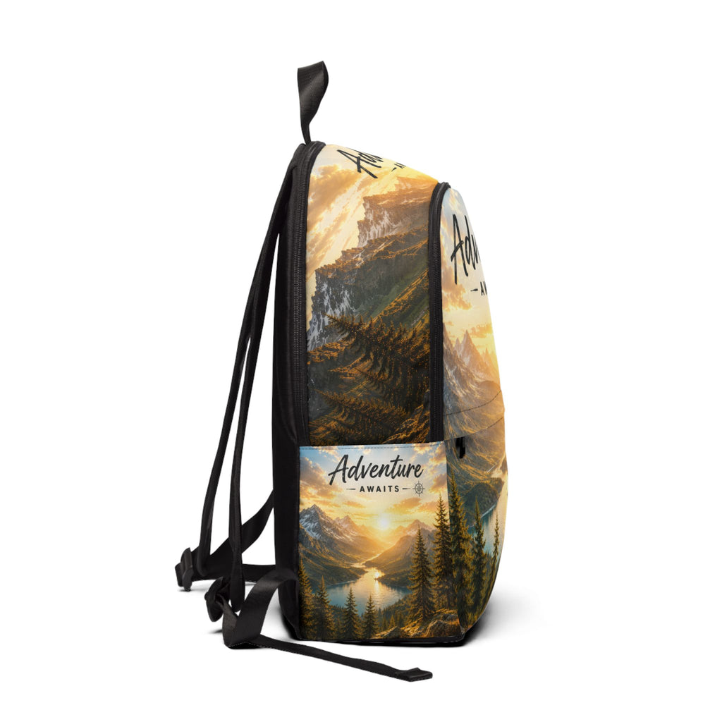 Adventure Awaits Backpack - Scenic Mountain Sunset Daypack