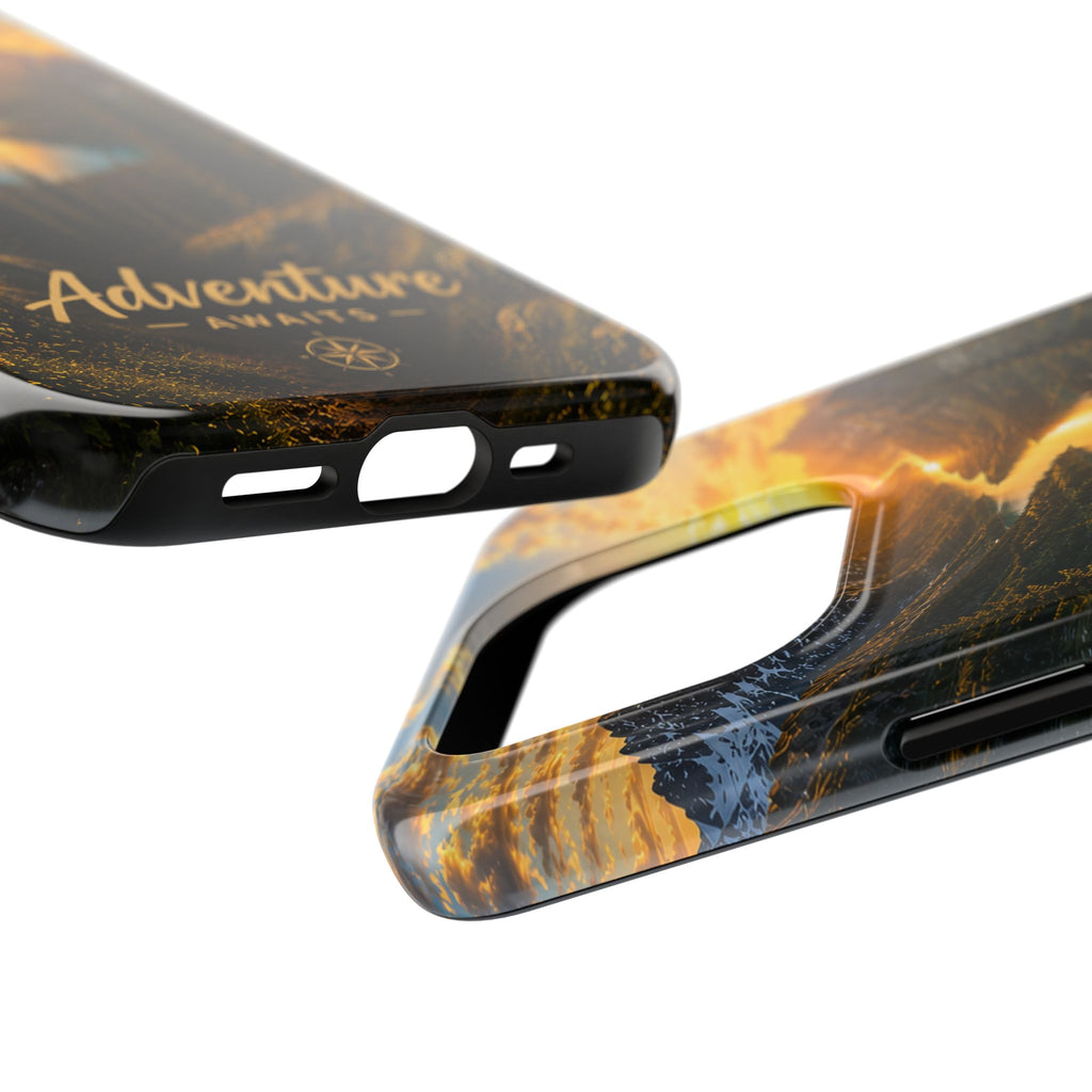Adventure Awaits Phone Case — Scenic Mountain Landscape Protective Case