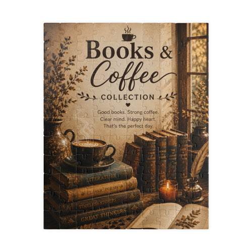 Books & Coffee Jigsaw Puzzle — Cozy Reading Room 110/252/520/1014‑Piece