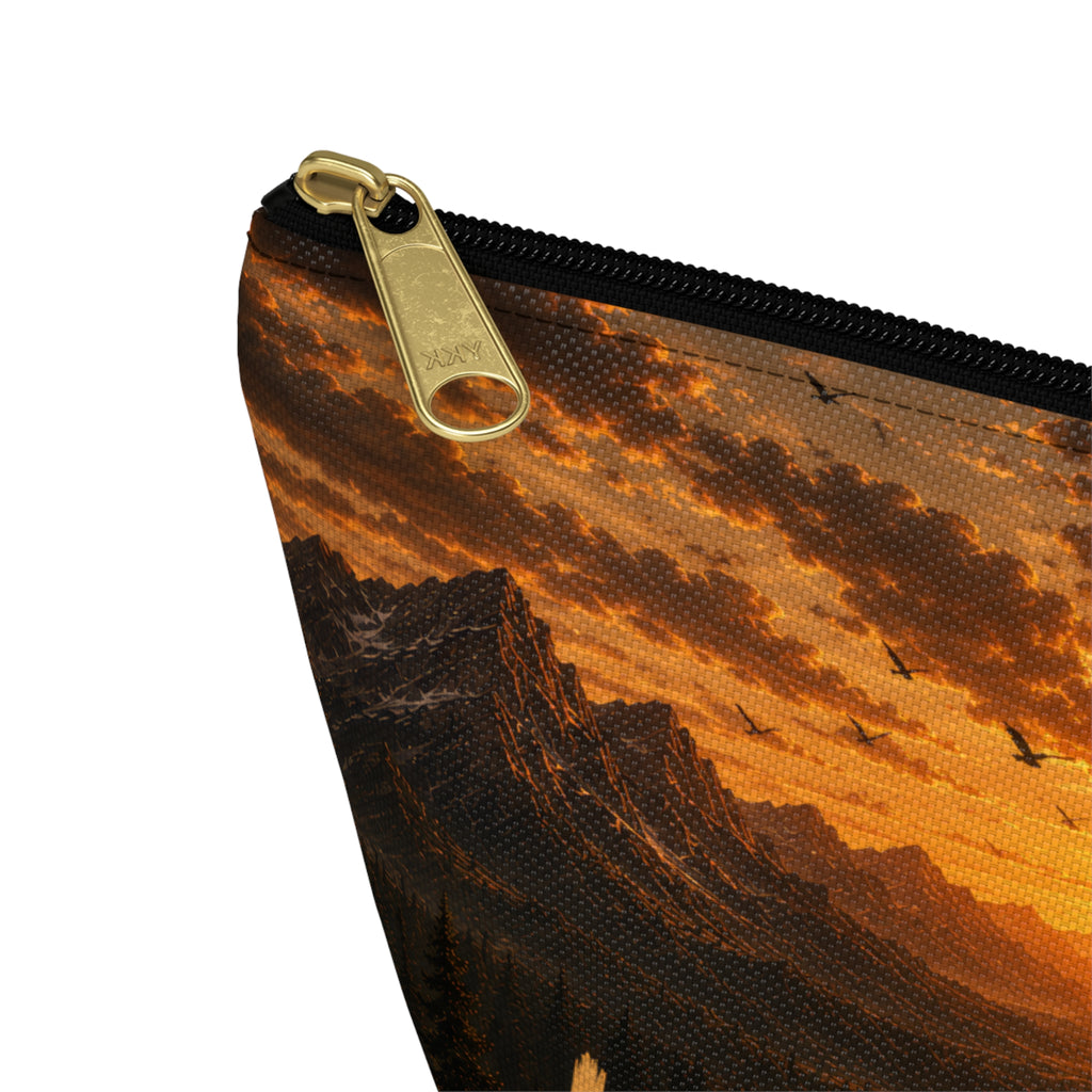 Wild & Free Accessory Pouch — Sunset Mountain Cosmetic Bag