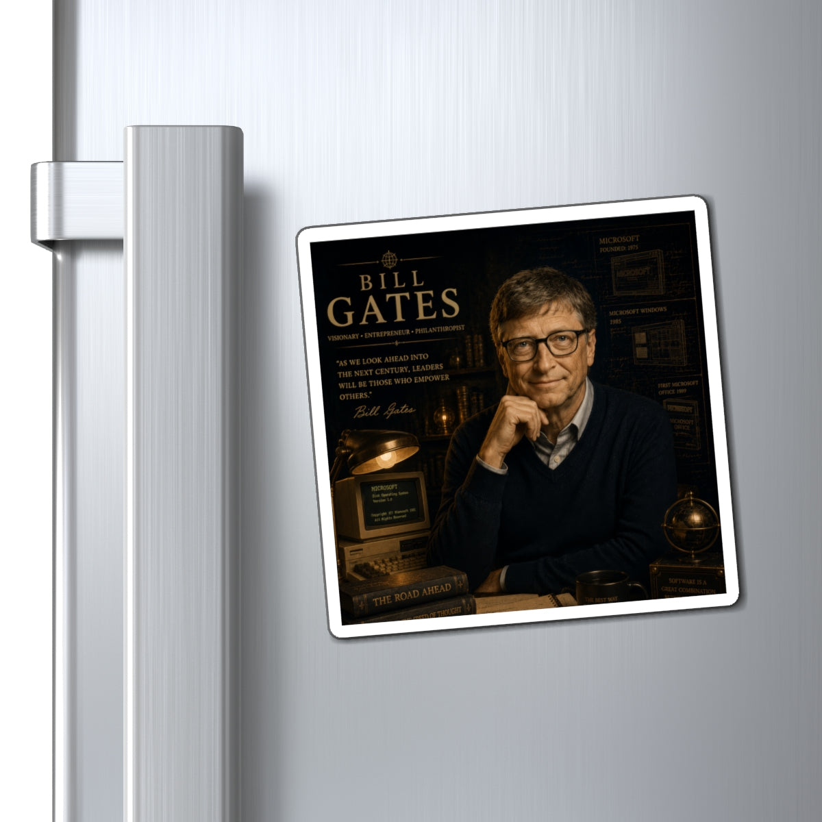 Bill Gates - Tech Leader Portrait Magnet