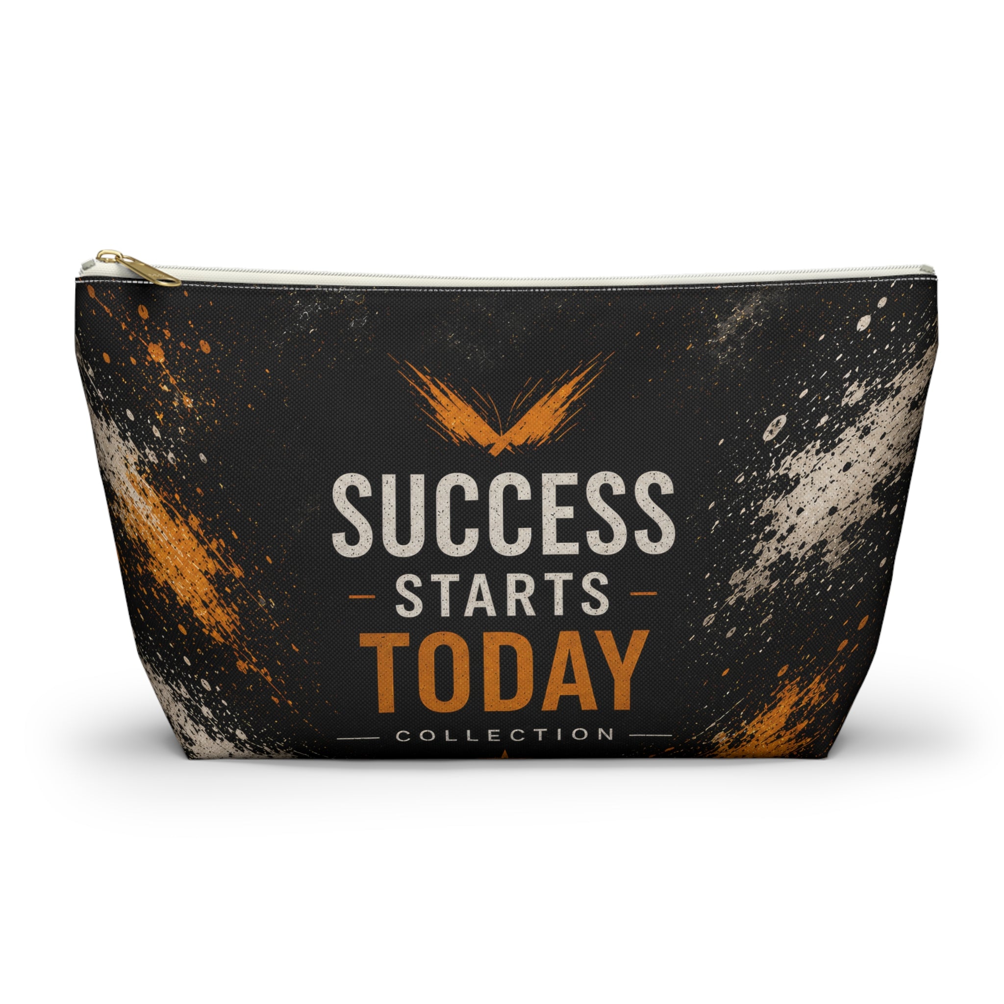 Success Starts Today Accessory Pouch — Motivational T-Bottom Pouch