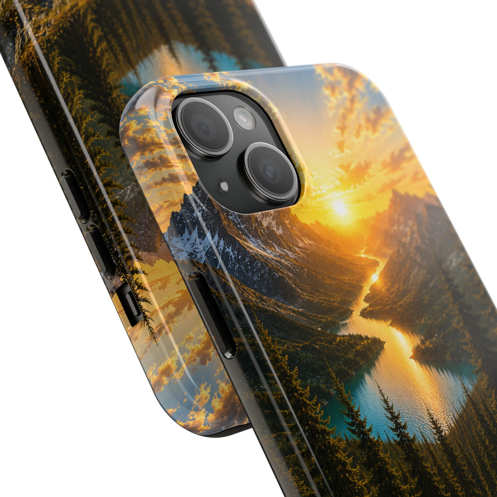 Adventure Awaits Phone Case — Scenic Mountain Landscape Protective Case