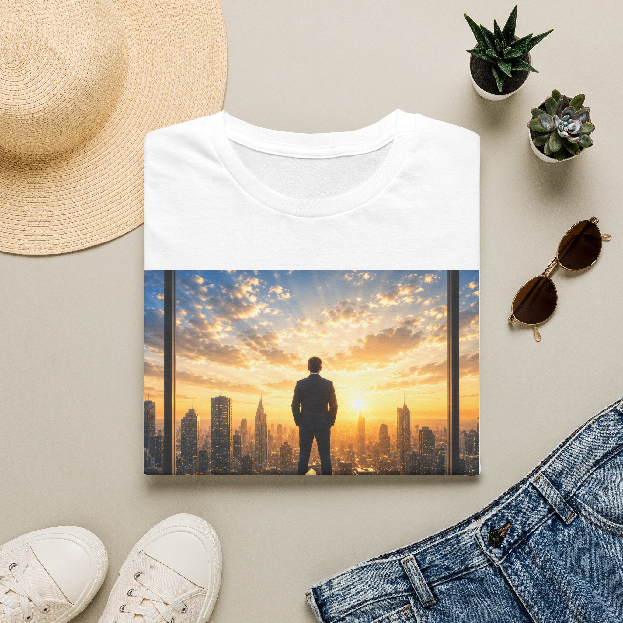 Business Collection T-Shirt — Inspirational City Skyline Success Tee