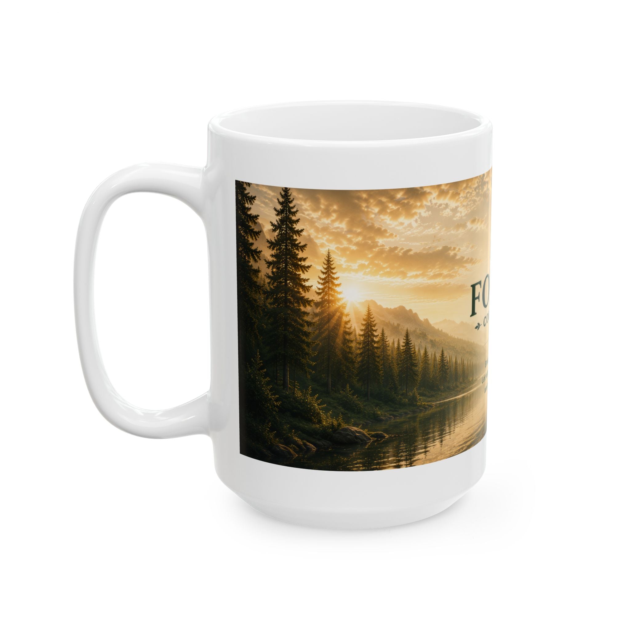 Forest Ceramic Mug (11oz, 15oz) | Nature Coffee Mug | Planet of Thoughts