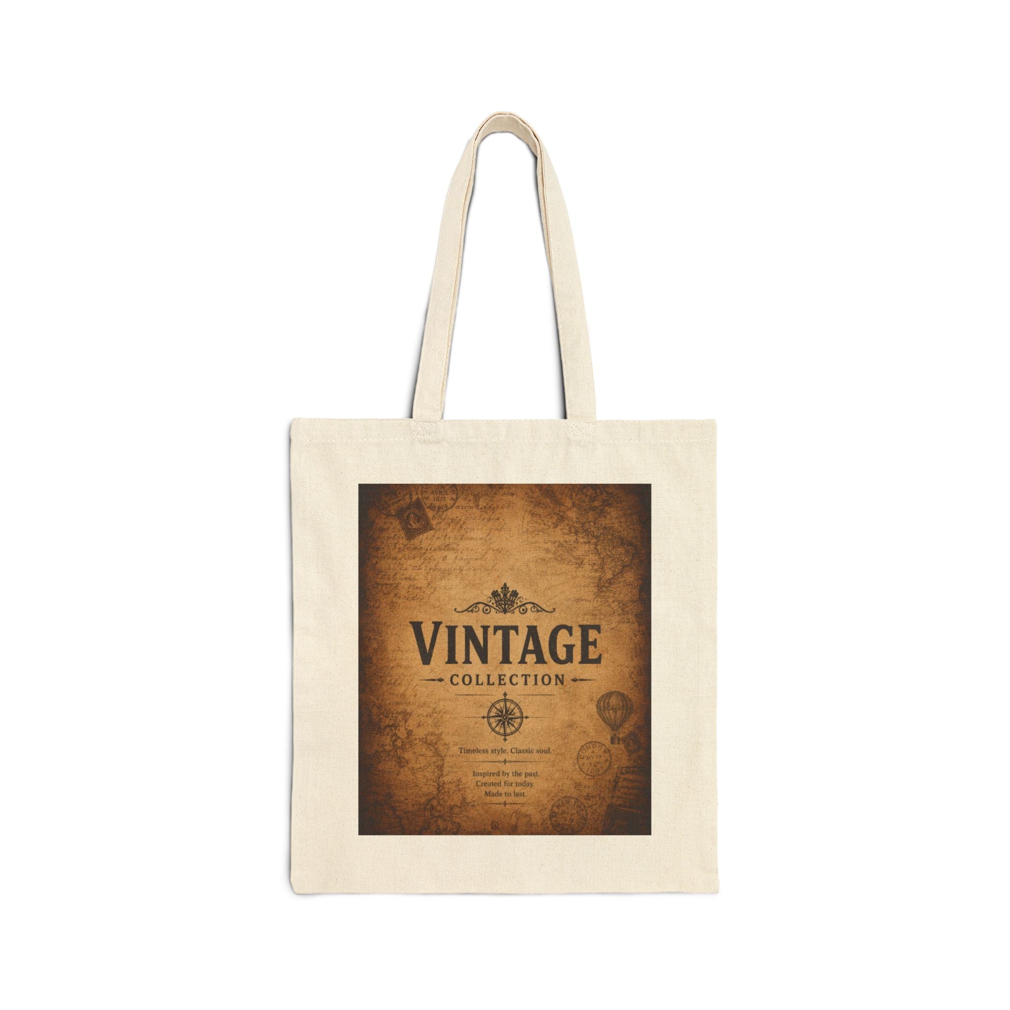 Vintage Map Tote Bag – 'Vintage Collection' Canvas Shopper