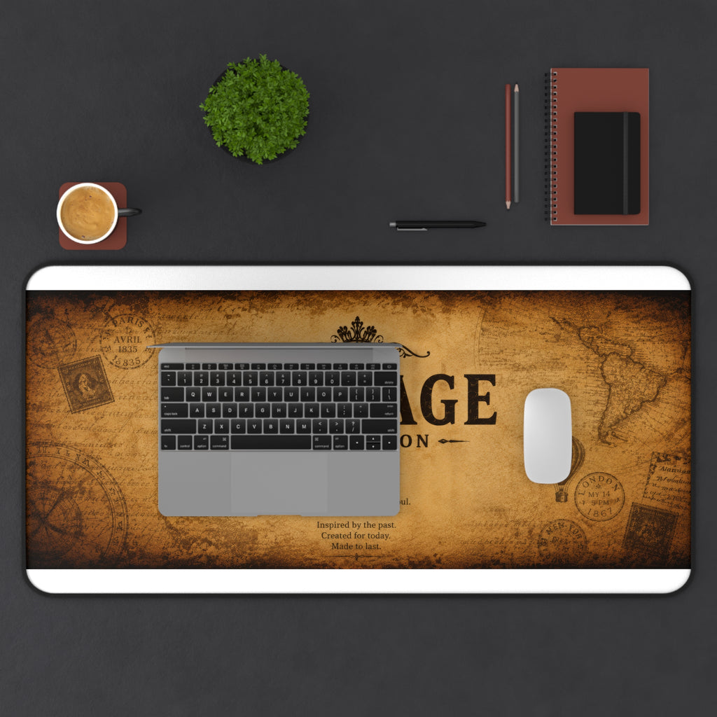 Vintage Collection Desk Mat — Antique Map Office & Gaming Mouse Pad