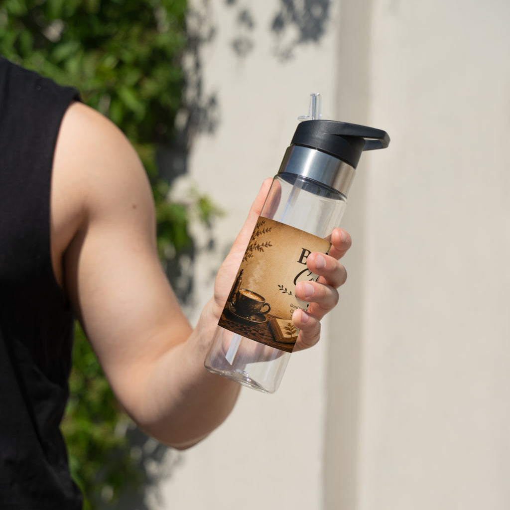 Books & Coffee 20oz Tritan Sport Bottle — Vintage Library Coffee Lover Water Bottle