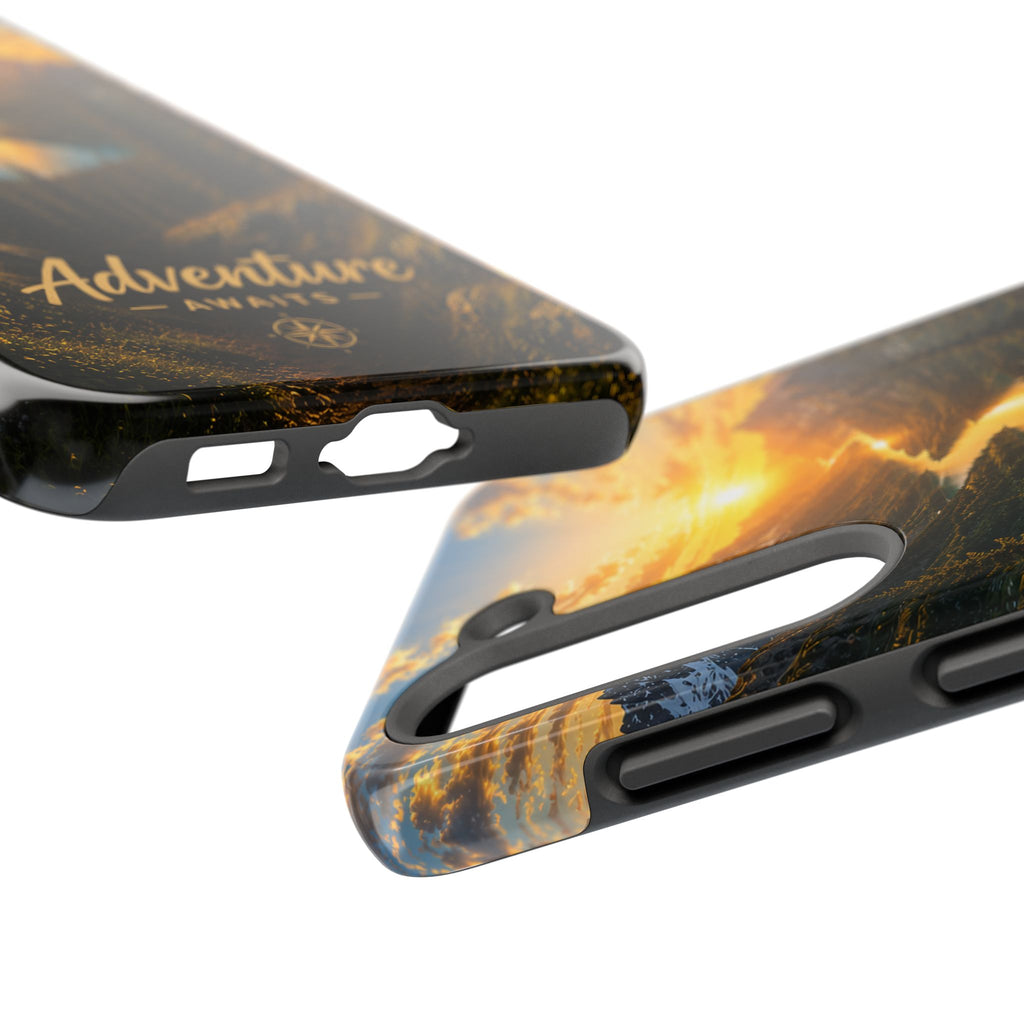 Adventure Awaits Phone Case — Scenic Mountain Landscape Protective Case