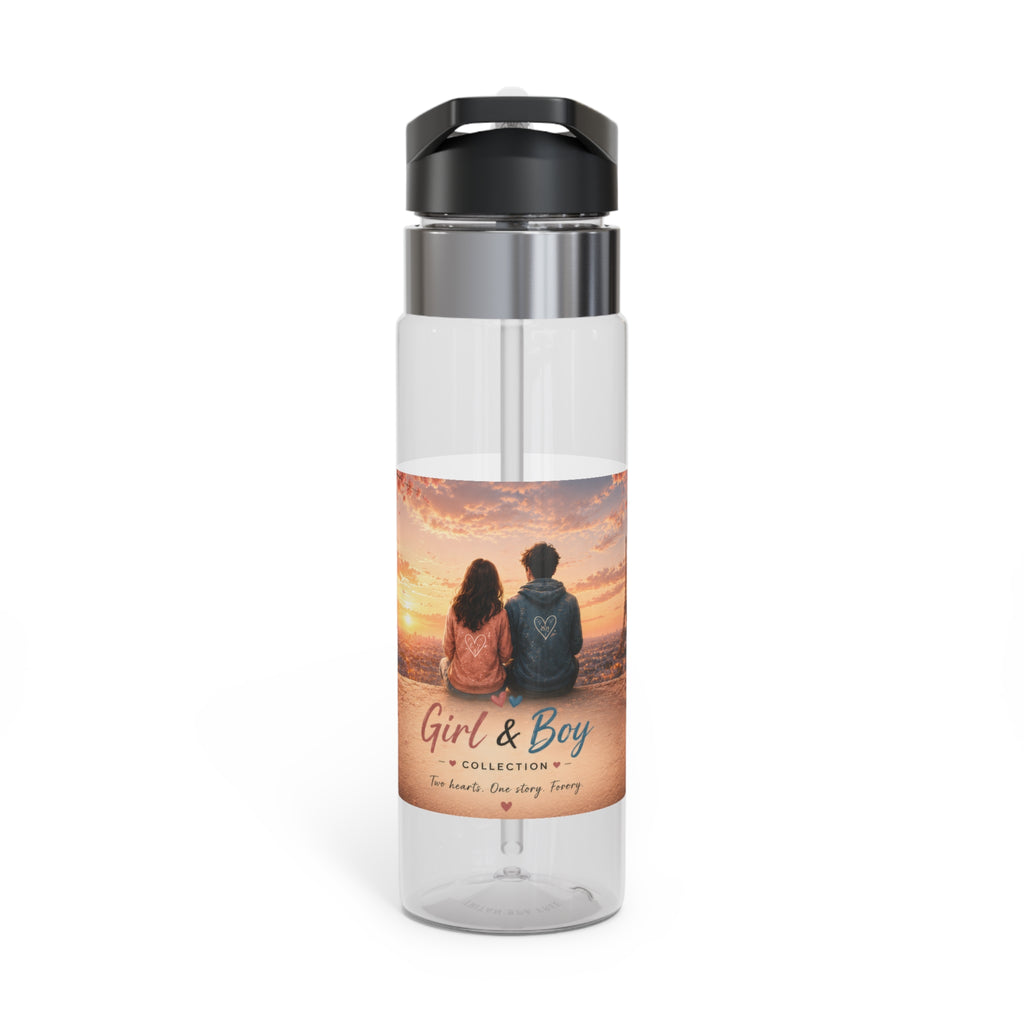 Girl & Boy Sunset Couple Sport Bottle — 20oz Tritan Water Bottle