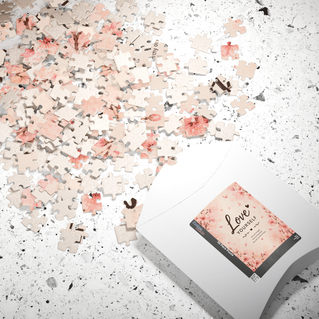 Love Yourself Floral Puzzle – Inspirational Motivational Jigsaw