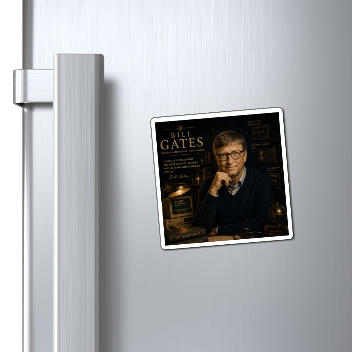 Bill Gates - Tech Leader Portrait Magnet