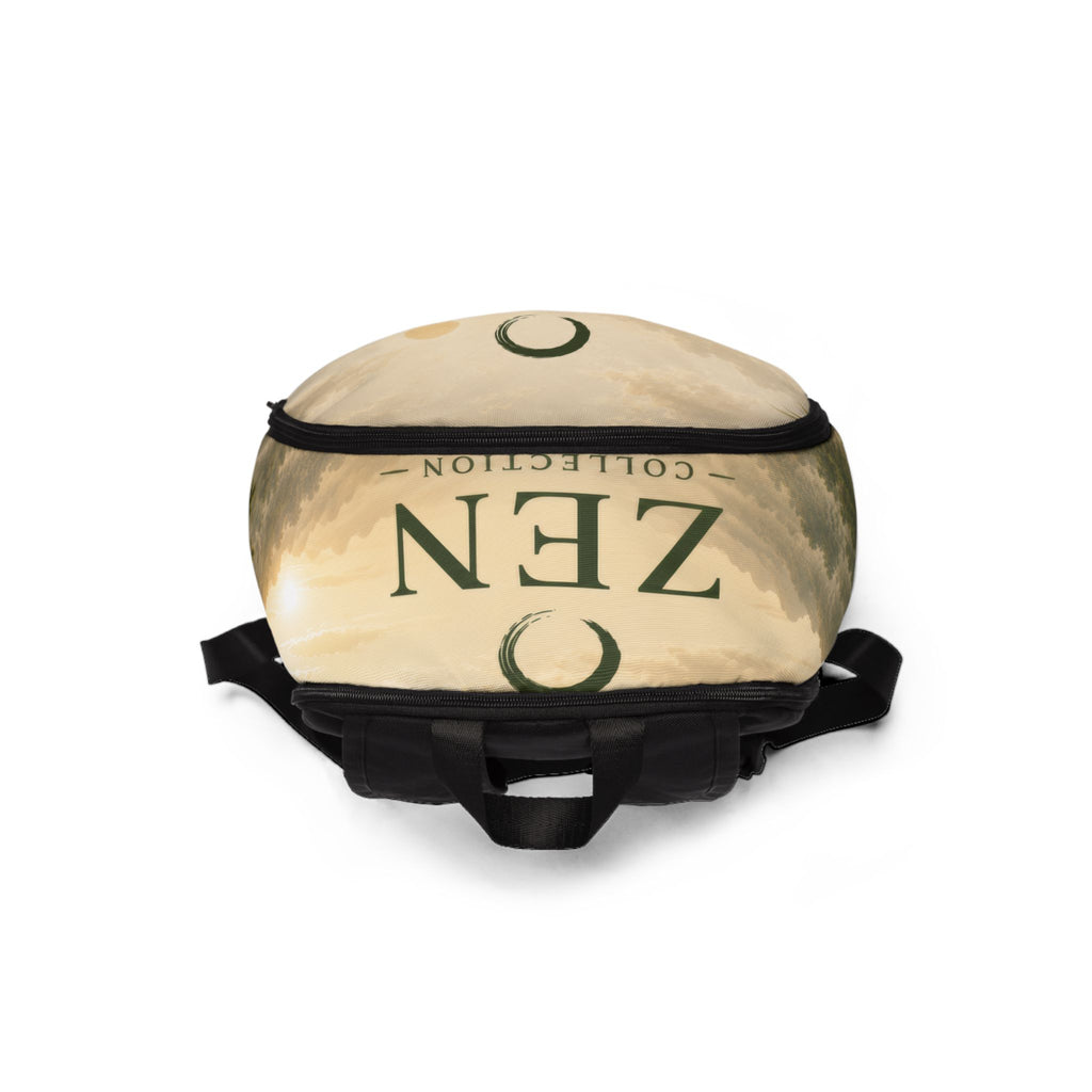 Zen Collection Fabric Backpack — Tranquil Lotus & Stones Meditation Backpack