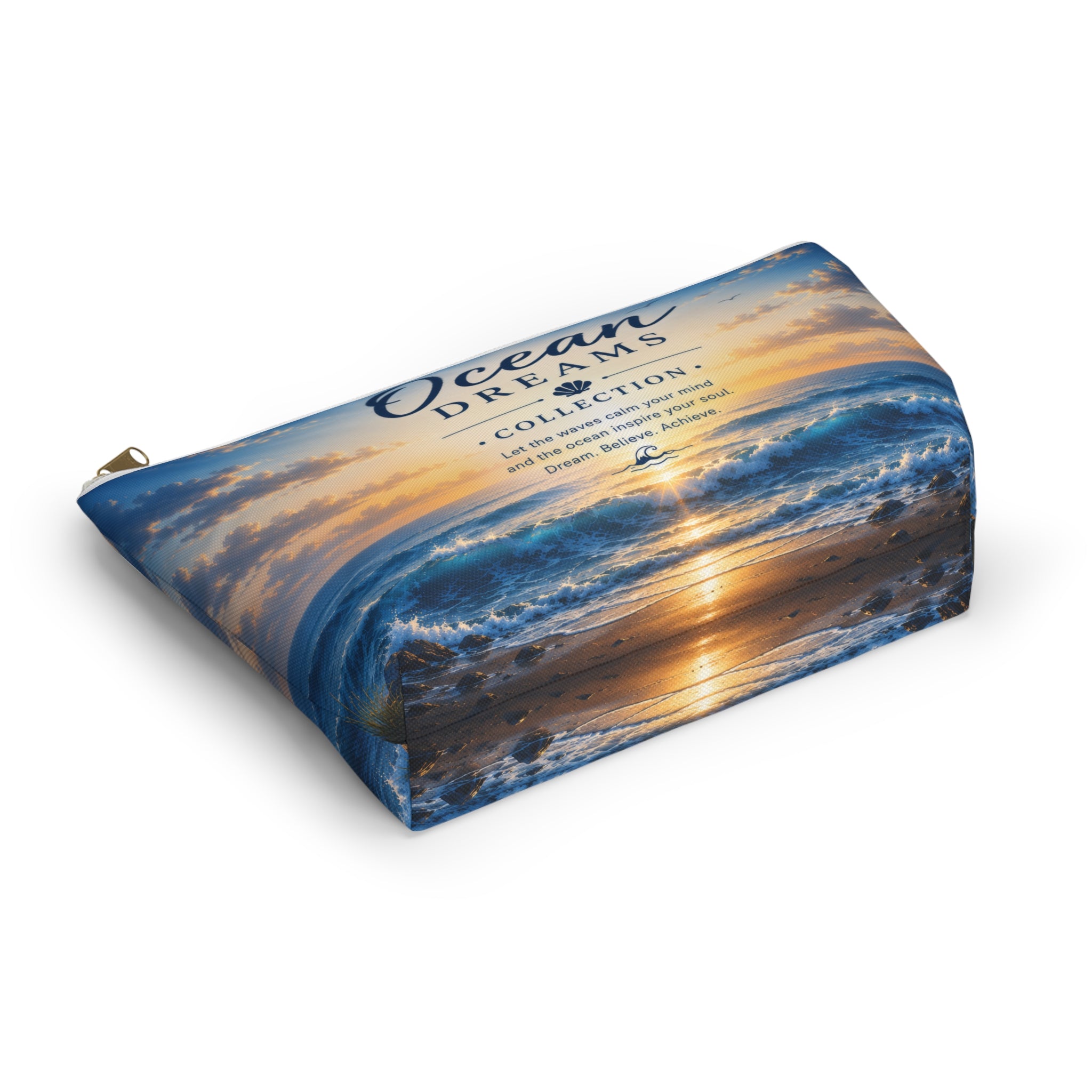 Ocean Dreams Accessory Pouch — Sea Sunset Cosmetic Bag